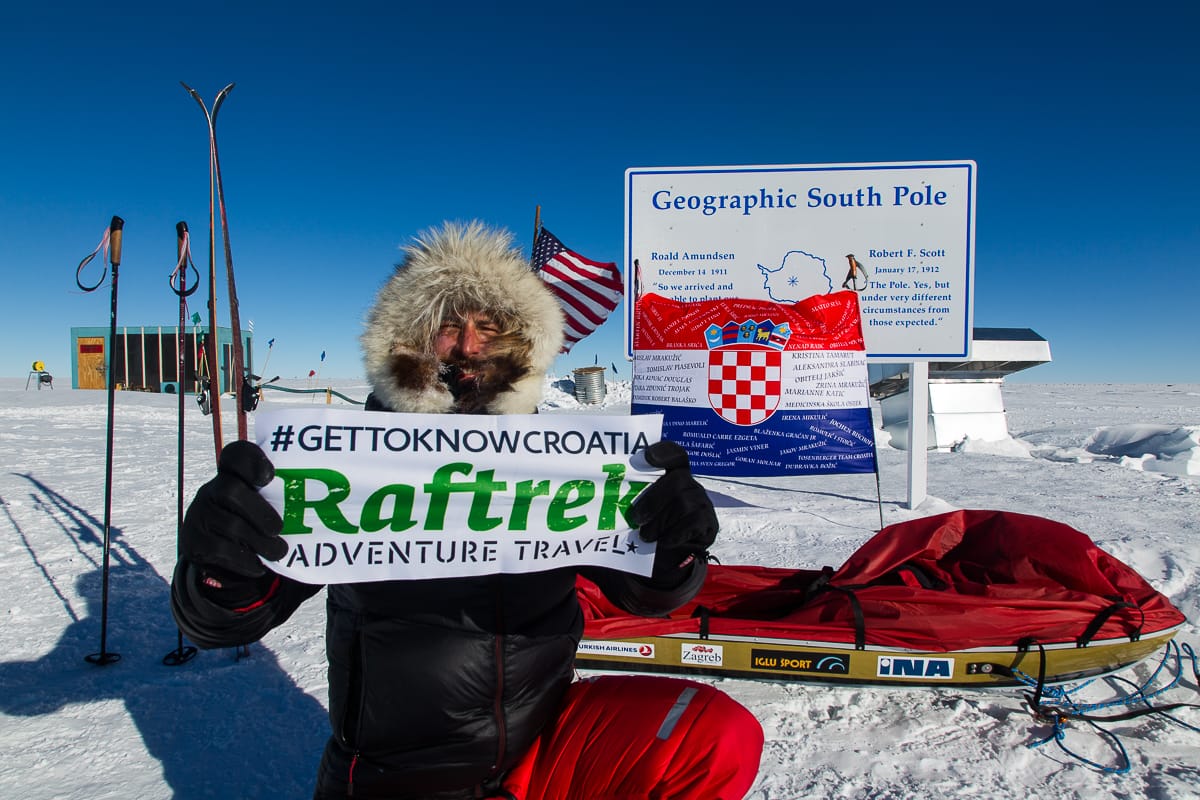 Raftrek Adventure Travel Davor Rostuhar on South Pole